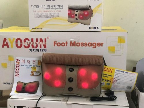 Gối Massage Hồng Ngoại 6 bi Ayosun Hàn Quốc - Điện máy - Gia dụng Nam Hằng